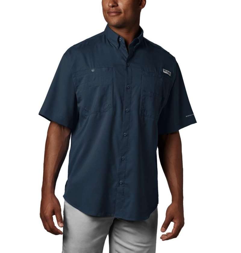 Columbia PFG Tamiami II Short Sleeve Men\'s Shirt Navy | GNFXKB-751