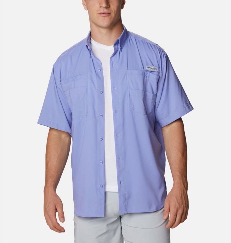 Columbia PFG Tamiami II Short Sleeve Men\'s Shirt Blue | PXVNRL-354