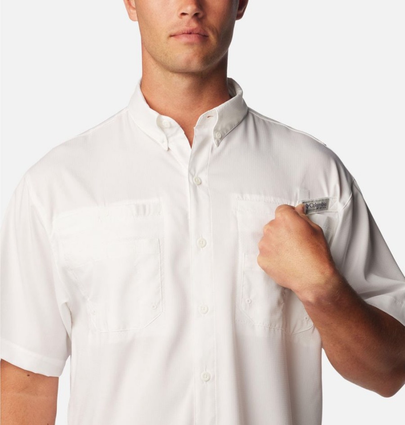 Columbia PFG Tamiami II Short Sleeve Men's Shirt White | KVYCAL-981