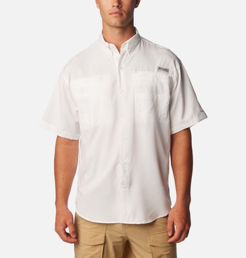 Columbia PFG Tamiami II Short Sleeve Men\'s Shirt White | KVYCAL-981