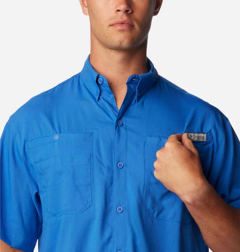 Columbia PFG Tamiami II Short Sleeve Men's Shirt Blue | STIEJK-932