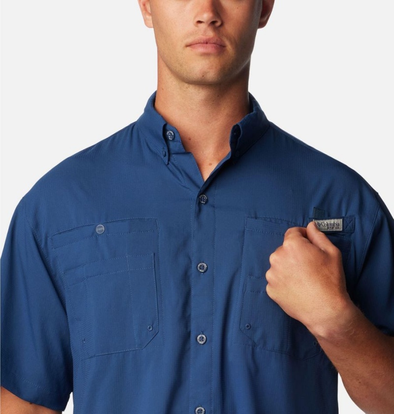 Columbia PFG Tamiami II Short Sleeve Men's Shirt Blue | AYPMZC-409