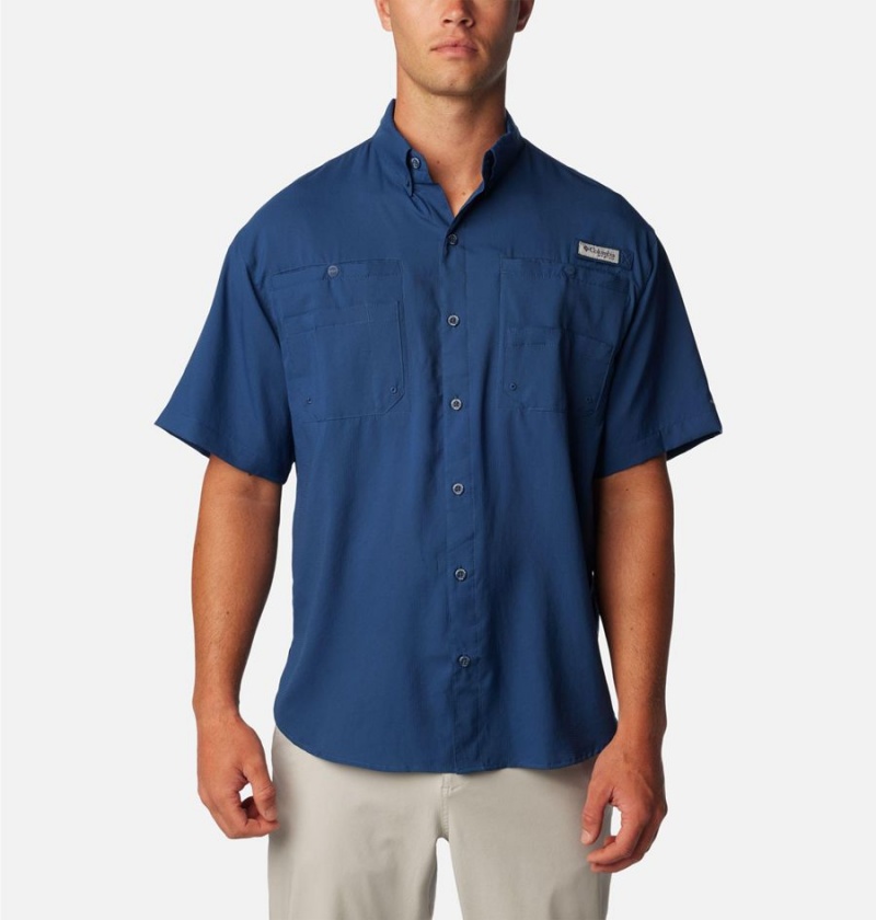 Columbia PFG Tamiami II Short Sleeve Men\'s Shirt Blue | AYPMZC-409