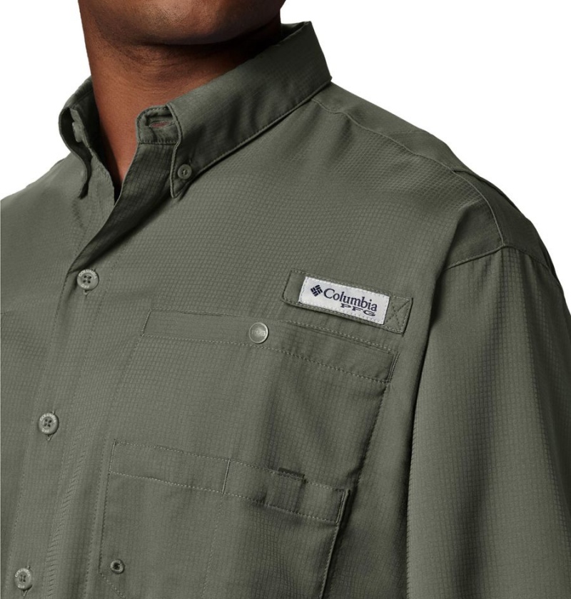 Columbia PFG Tamiami II Short Sleeve Men's Shirt Green | SXPUNO-475