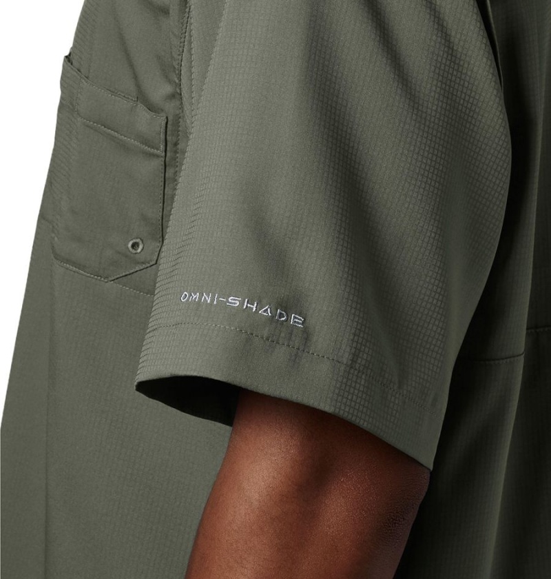 Columbia PFG Tamiami II Short Sleeve Men's Shirt Green | SXPUNO-475