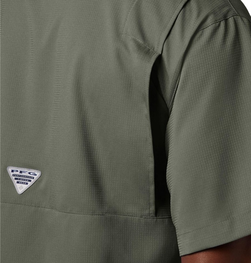 Columbia PFG Tamiami II Short Sleeve Men's Shirt Green | SXPUNO-475