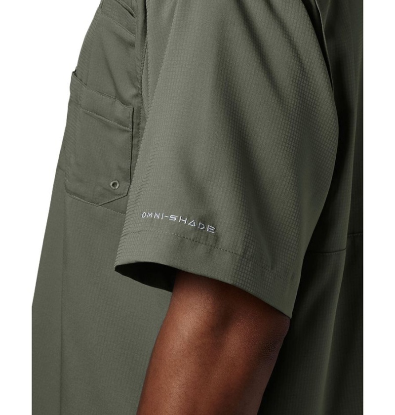 Columbia PFG Tamiami II Short Sleeve Men's Shirt Green | SXPUNO-475
