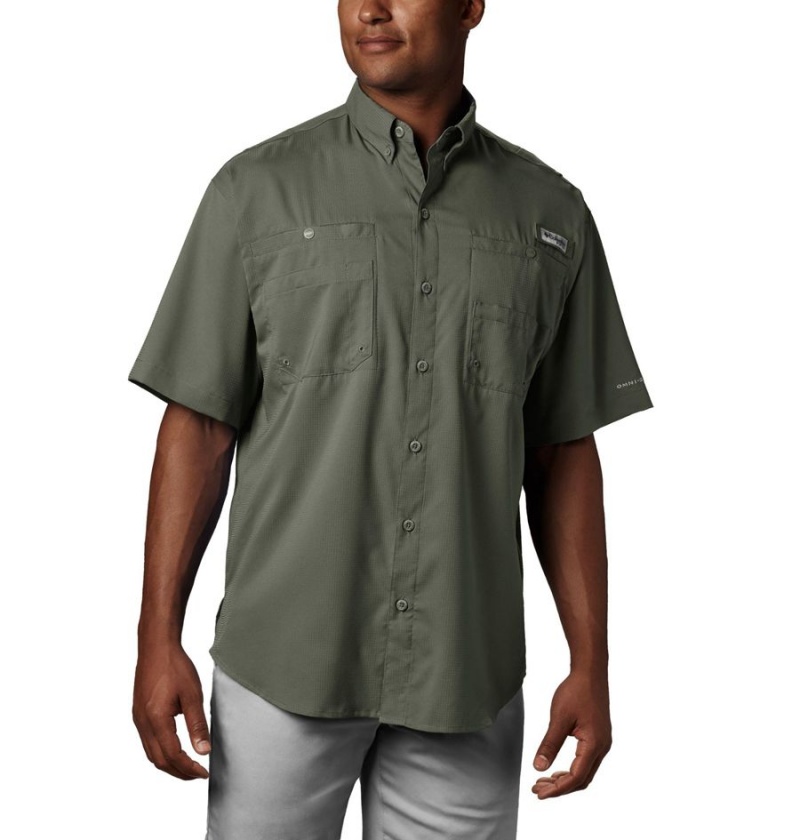 Columbia PFG Tamiami II Short Sleeve Men\'s Shirt Green | SXPUNO-475