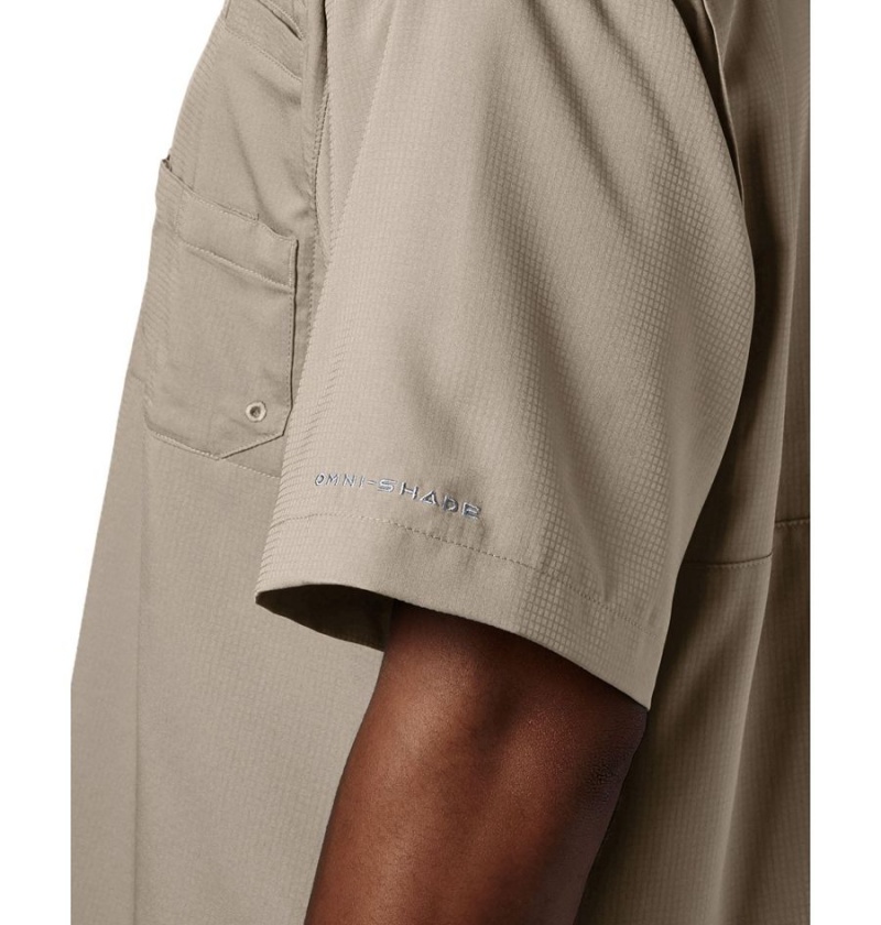 Columbia PFG Tamiami II Short Sleeve Men's Shirt Khaki | CHDINK-968