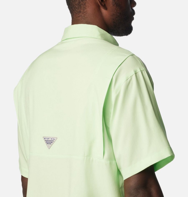 Columbia PFG Tamiami II Short Sleeve Men's Shirt Green | ZEVJQF-157