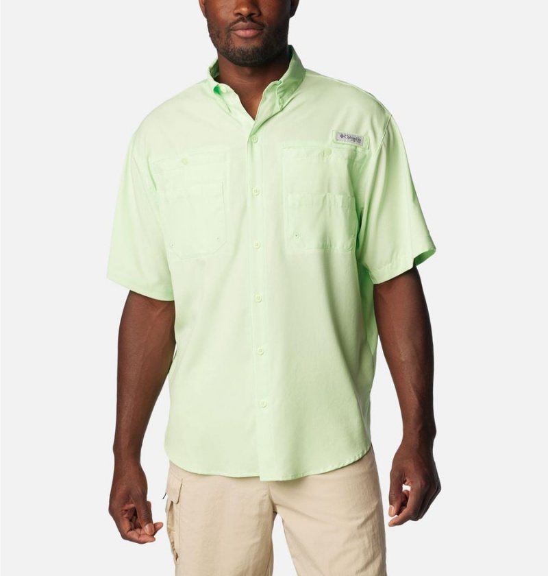 Columbia PFG Tamiami II Short Sleeve Men\'s Shirt Green | ZEVJQF-157