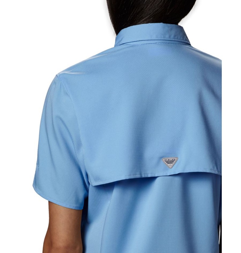 Columbia PFG Tamiami II Short Sleeve Women's Shirt Blue | BTCVON-462