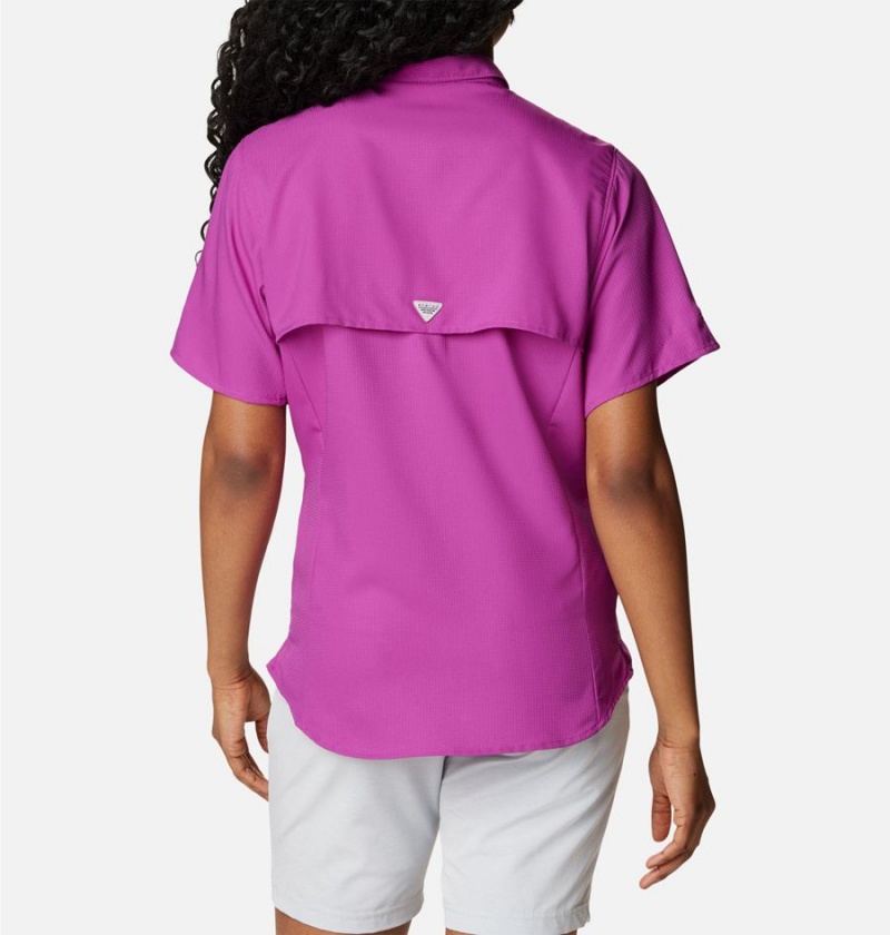 Columbia PFG Tamiami II Short Sleeve Women's Shirt Purple | DEORHB-598