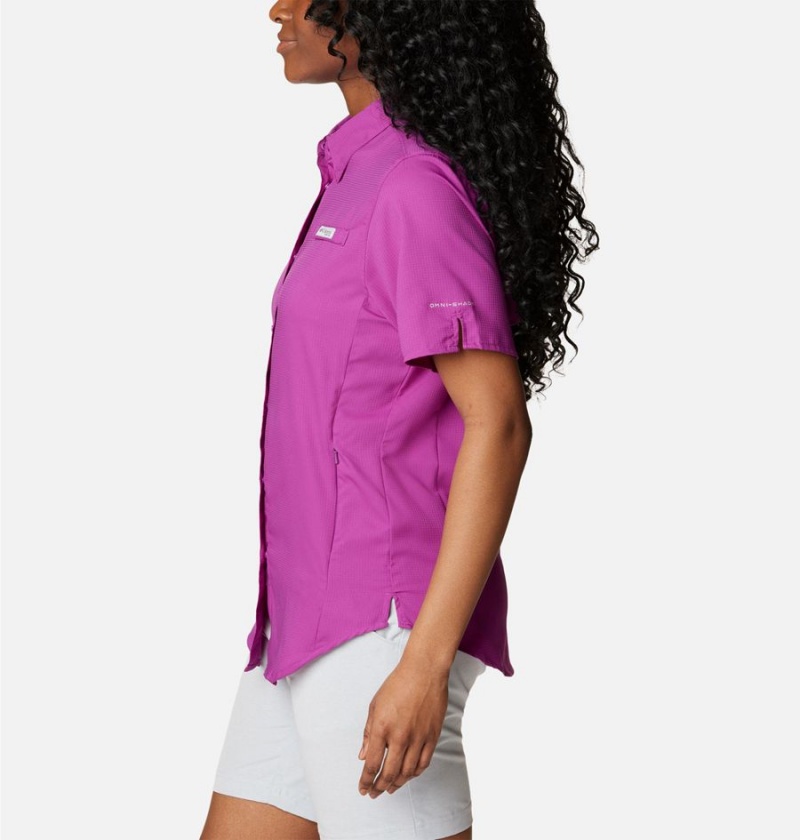 Columbia PFG Tamiami II Short Sleeve Women's Shirt Purple | DEORHB-598