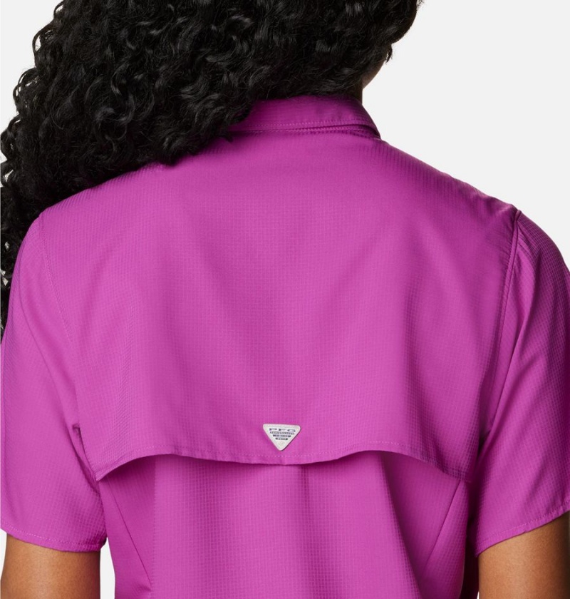 Columbia PFG Tamiami II Short Sleeve Women's Shirt Purple | DEORHB-598