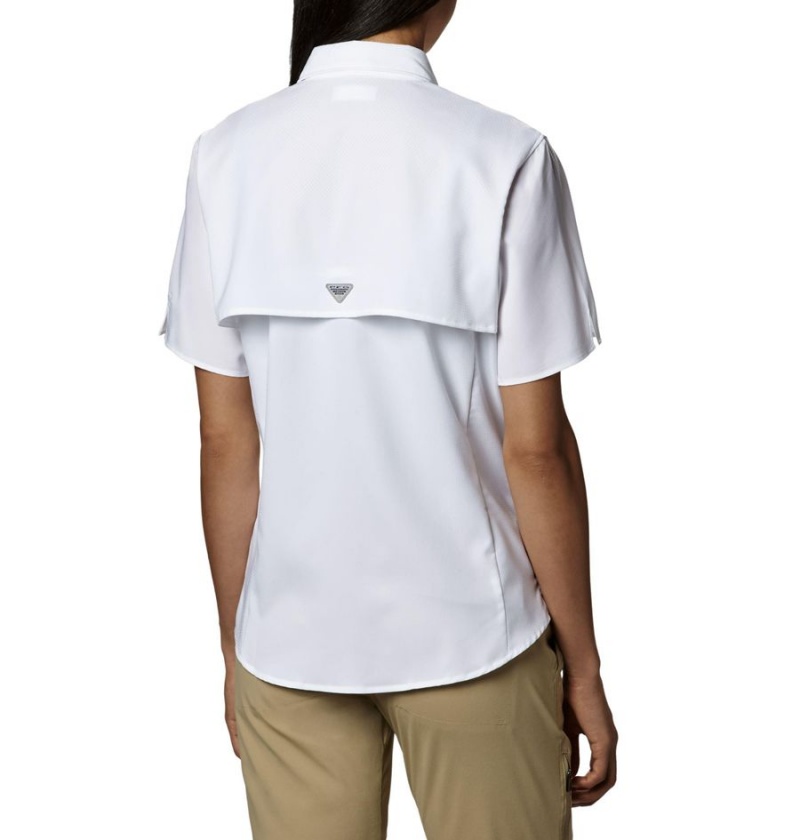 Columbia PFG Tamiami II Short Sleeve Women's Shirt White | QNFIHM-402