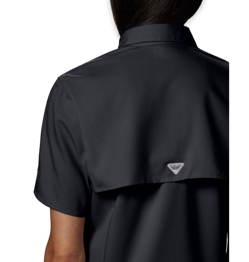 Columbia PFG Tamiami II Short Sleeve Women's Shirt Black | FMYRHV-549