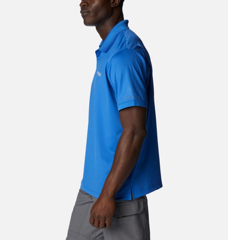 Columbia PFG Tamiami Men's Polo Shirt Blue | LZQXJH-730
