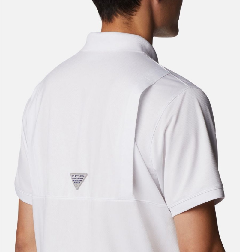 Columbia PFG Tamiami Men's Polo Shirt White | OTNARI-935