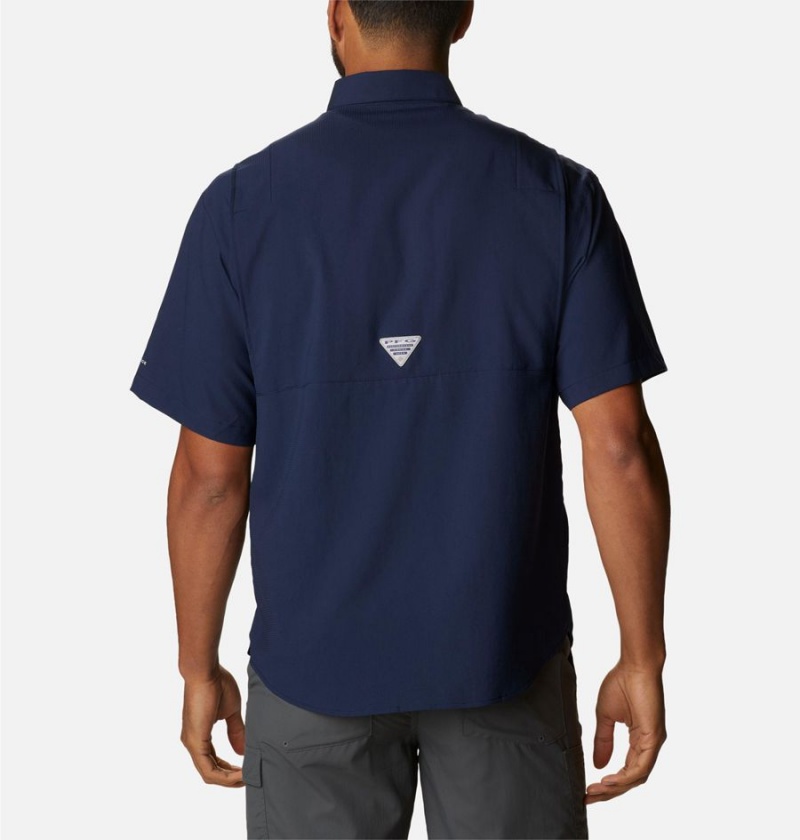 Columbia PFG Tamiami Short Sleeve - Dallas Cowboys Men's Shirt Navy | AYBLRK-943