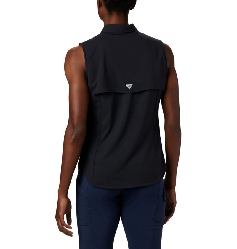 Columbia PFG Tamiami Sleeveless Women's Tank Top Black | IXDHPS-702