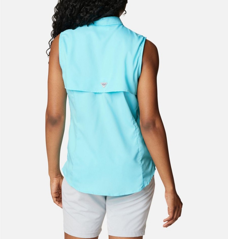 Columbia PFG Tamiami Sleeveless Women's Tank Top Blue | QTLPDS-749