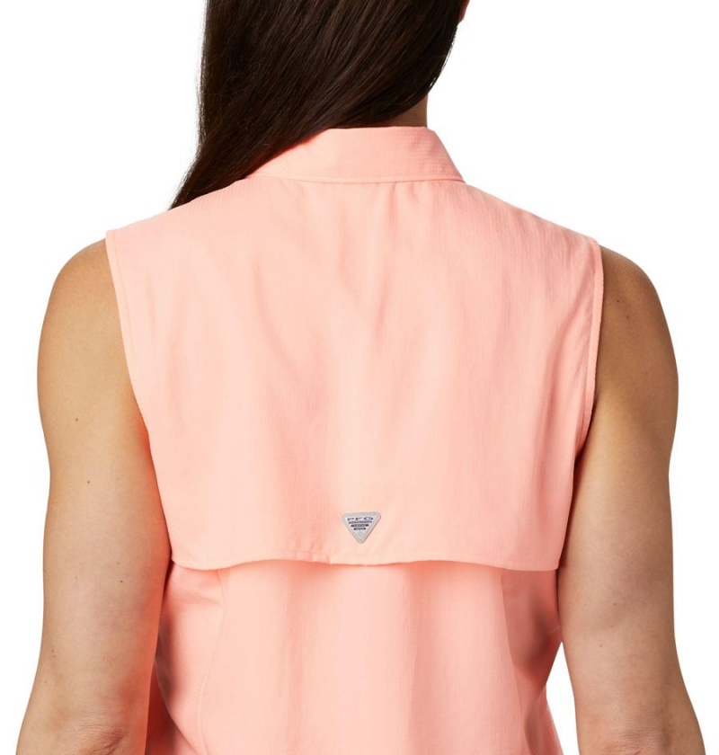 Columbia PFG Tamiami Sleeveless Women's Tank Top Orange | FBULOQ-681