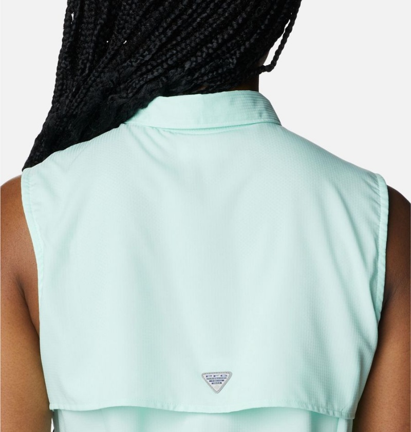 Columbia PFG Tamiami Sleeveless Women's Tank Top Green | AHWYFV-265