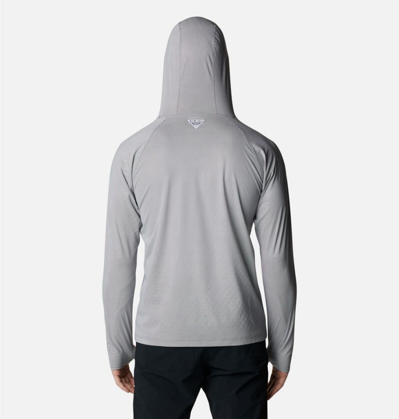Columbia PFG Terminal Deflector Ice Men's Hoodie Grey | FOIMAV-850
