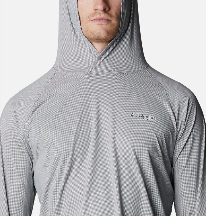 Columbia PFG Terminal Deflector Ice Men's Hoodie Grey | FOIMAV-850