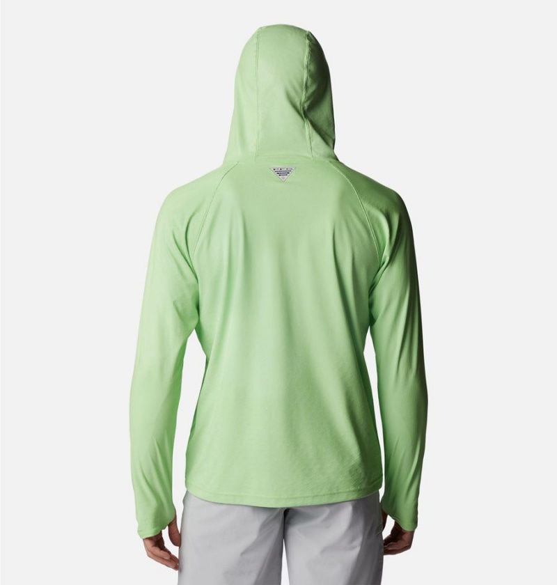 Columbia PFG Terminal Deflector Ice Men's Hoodie Green | MAHLPI-043