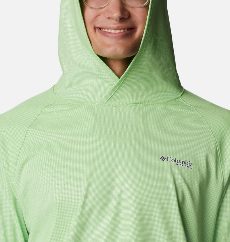 Columbia PFG Terminal Deflector Ice Men's Hoodie Green | MAHLPI-043