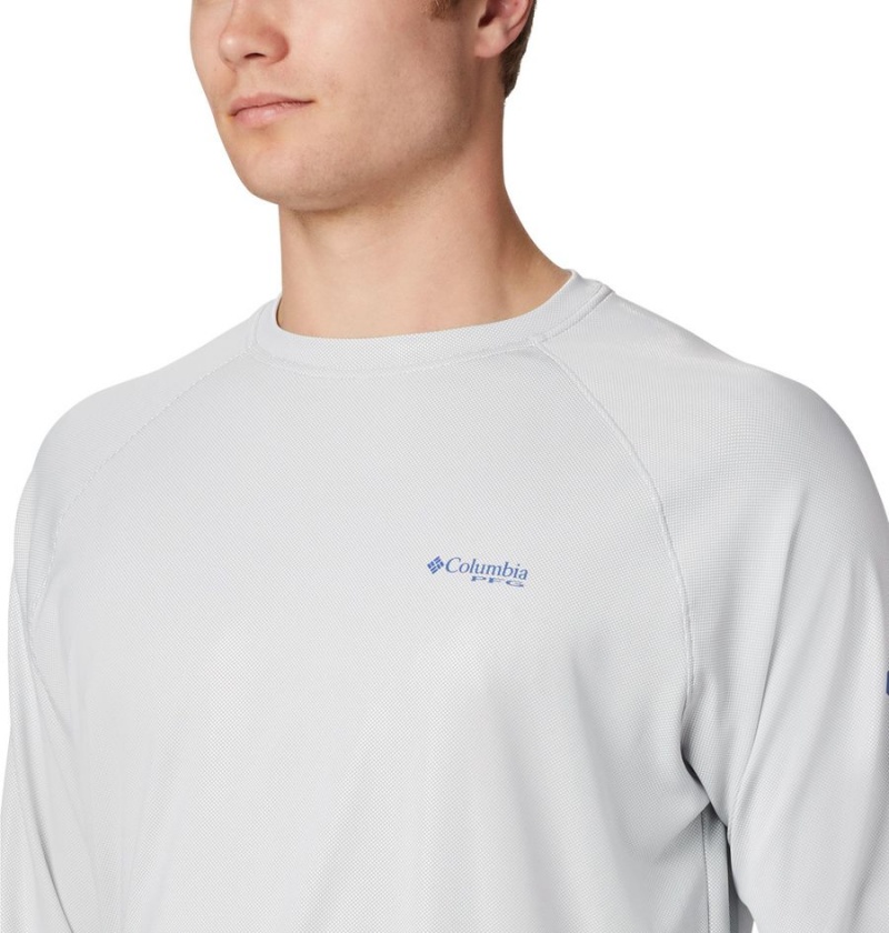 Columbia PFG Terminal Deflector Long Sleeve Men's T-Shirt Grey | OACYGW-617