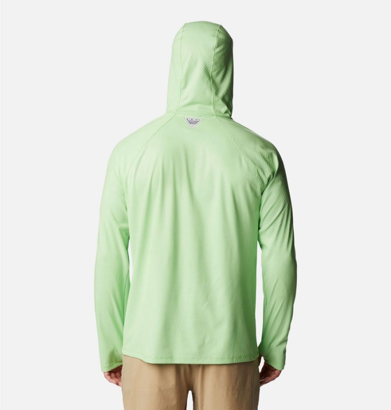 Columbia PFG Terminal Deflector Zero Men's Hoodie Green | ZPOCHB-025