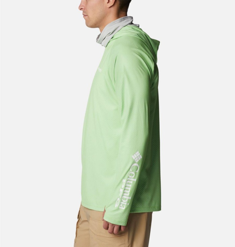 Columbia PFG Terminal Deflector Zero Men's Hoodie Green | ZPOCHB-025