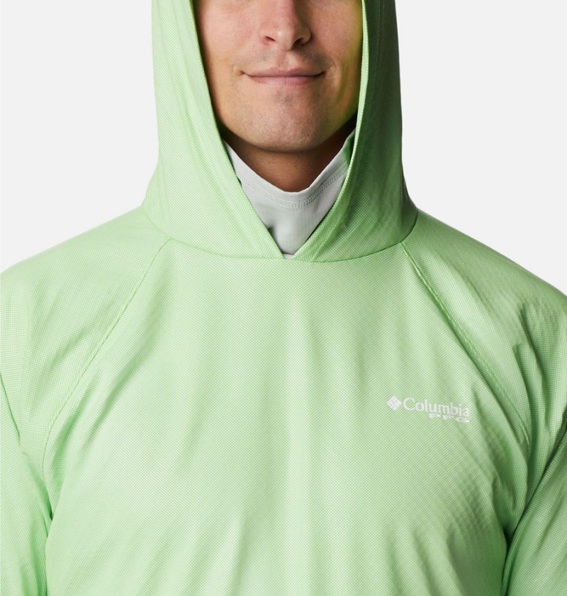 Columbia PFG Terminal Deflector Zero Men's Hoodie Green | ZPOCHB-025