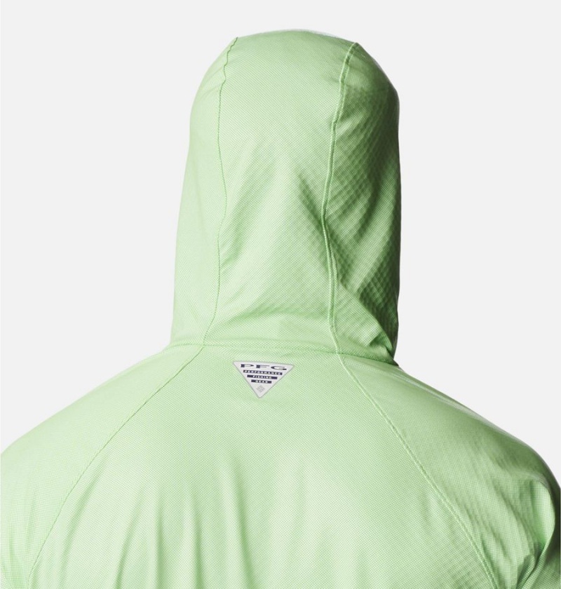 Columbia PFG Terminal Deflector Zero Men's Hoodie Green | ZPOCHB-025
