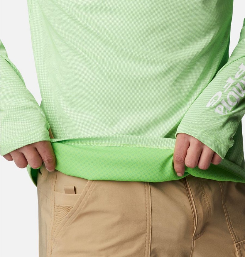 Columbia PFG Terminal Deflector Zero Men's Hoodie Green | ZPOCHB-025