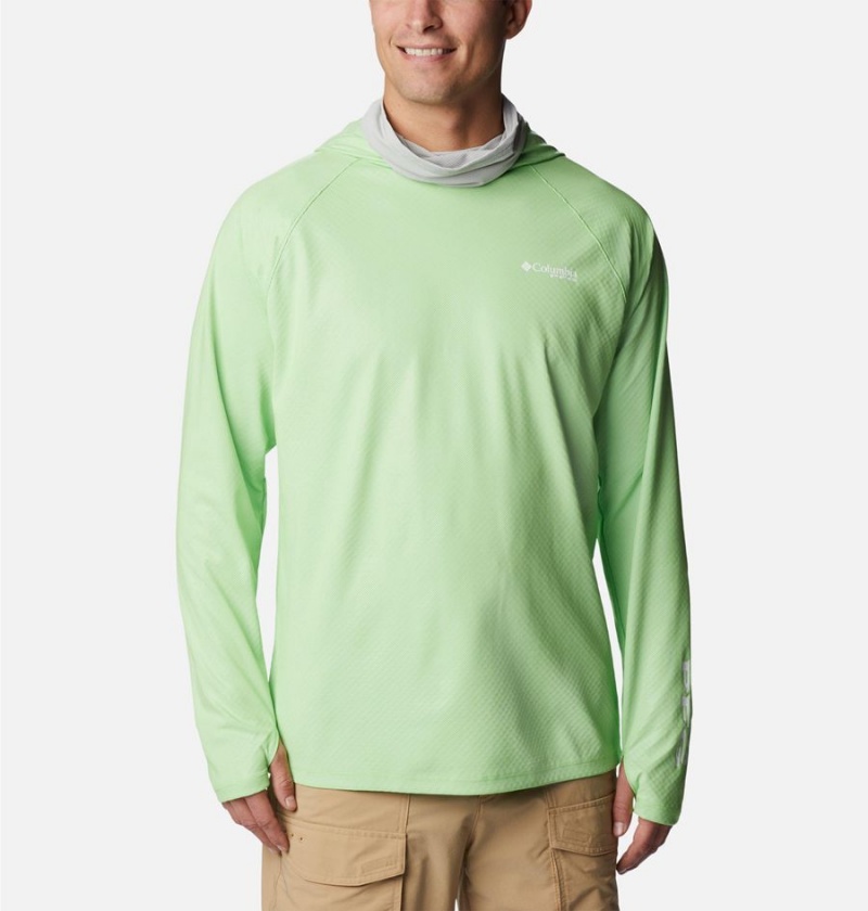 Columbia PFG Terminal Deflector Zero Men\'s Hoodie Green | ZPOCHB-025