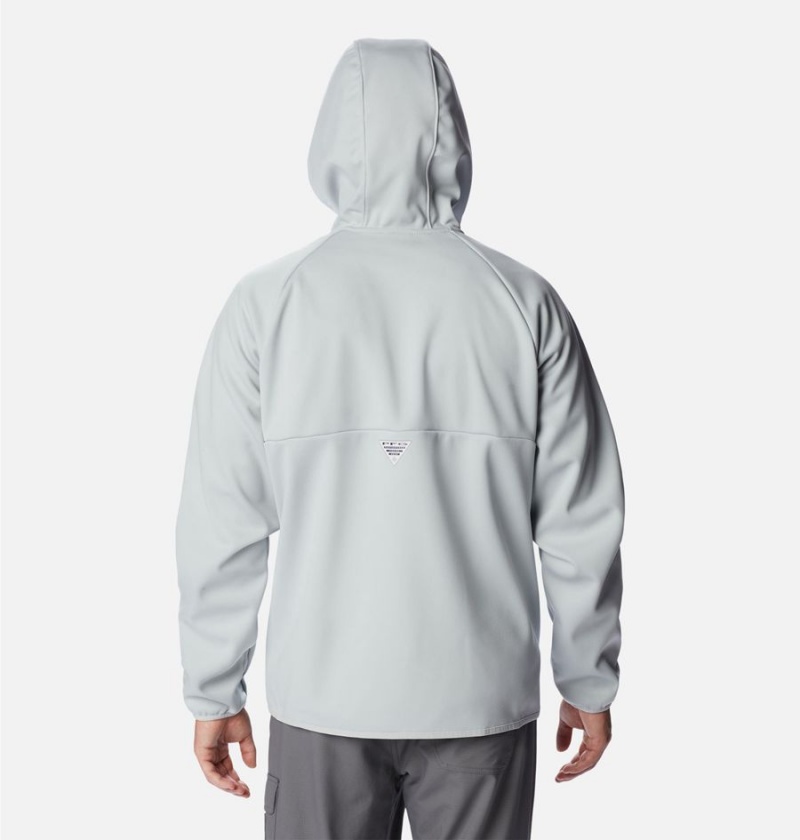 Columbia PFG Terminal Stretch Hooded Men's Softshell Jackets Grey | FHPBSC-751