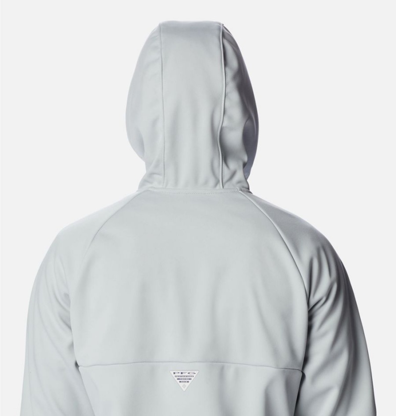 Columbia PFG Terminal Stretch Hooded Men's Softshell Jackets Grey | FHPBSC-751