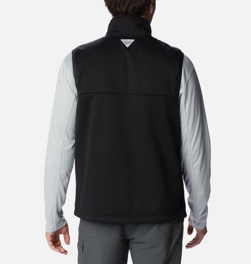 Columbia PFG Terminal Stretch Softshell Men's Vest Black | ULHGXK-563