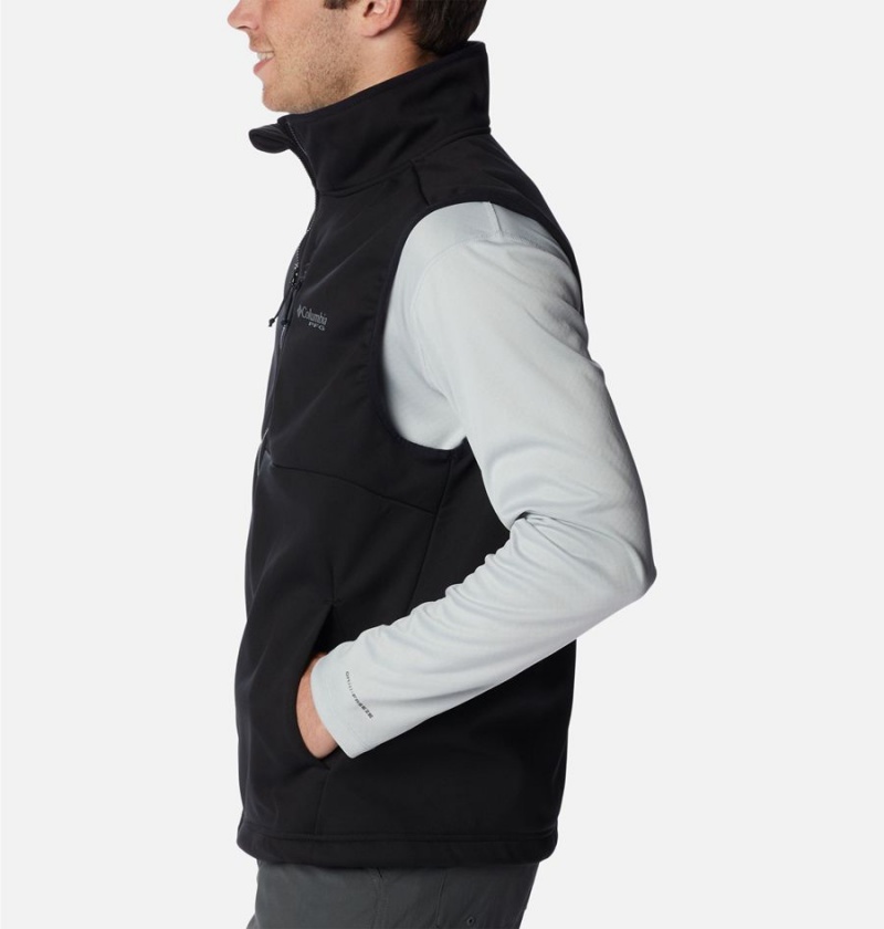 Columbia PFG Terminal Stretch Softshell Men's Vest Black | ULHGXK-563