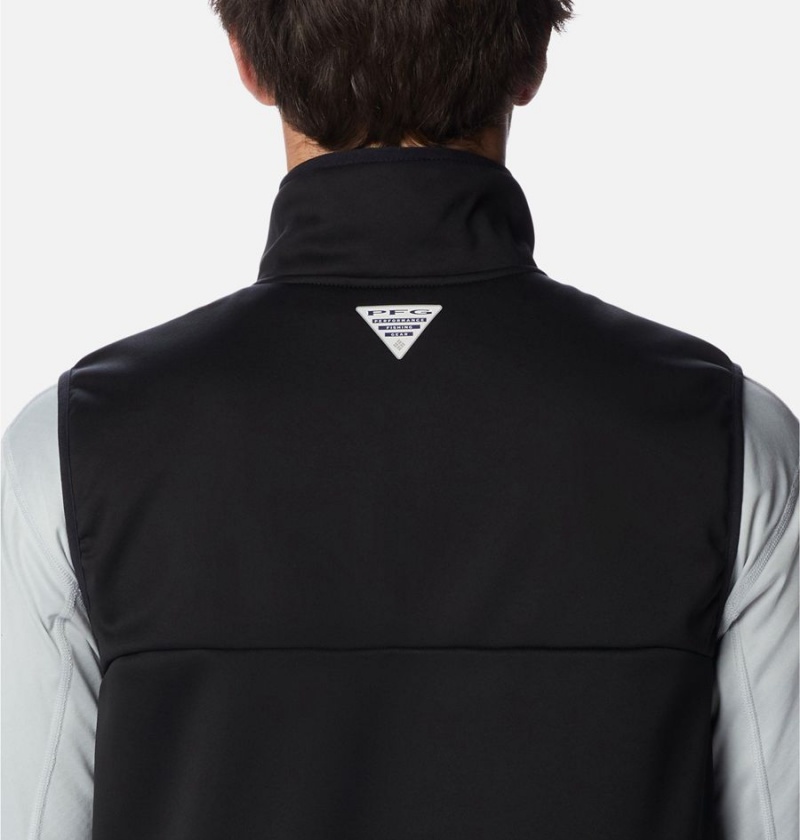 Columbia PFG Terminal Stretch Softshell Men's Vest Black | ULHGXK-563