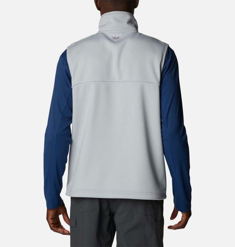 Columbia PFG Terminal Stretch Softshell Men's Vest Grey | VTALKP-356