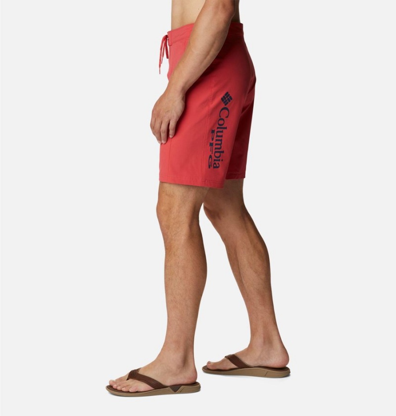 Columbia PFG Terminal Tackle Board Men's Shorts Red | RHNLVU-682