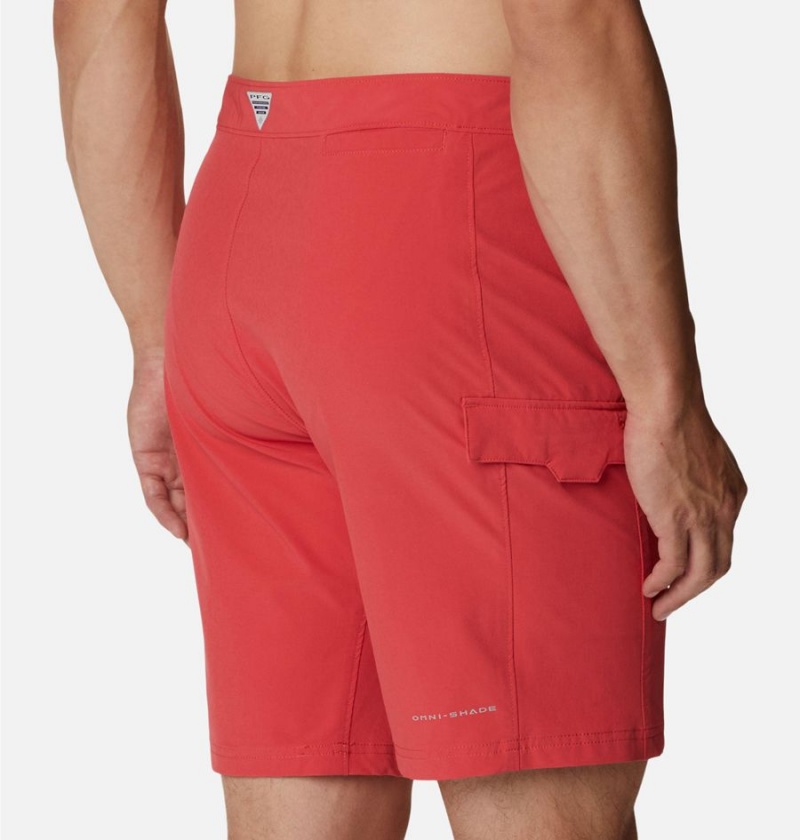 Columbia PFG Terminal Tackle Board Men's Shorts Red | RHNLVU-682