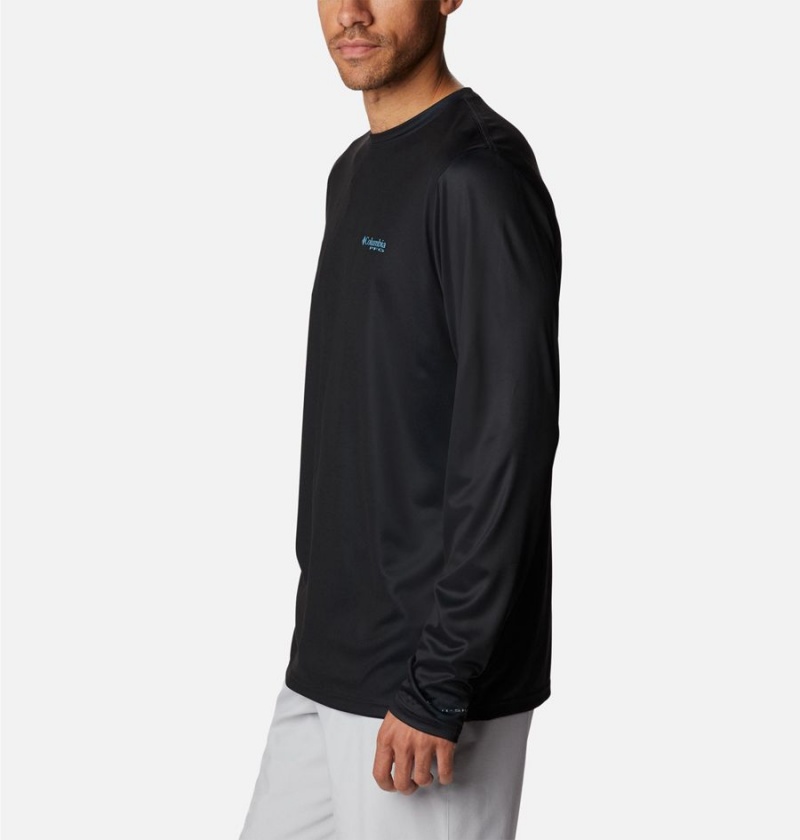 Columbia PFG Terminal Tackle Carey Chen Long Sleeve Men's T-Shirt Black | BPIKZY-931