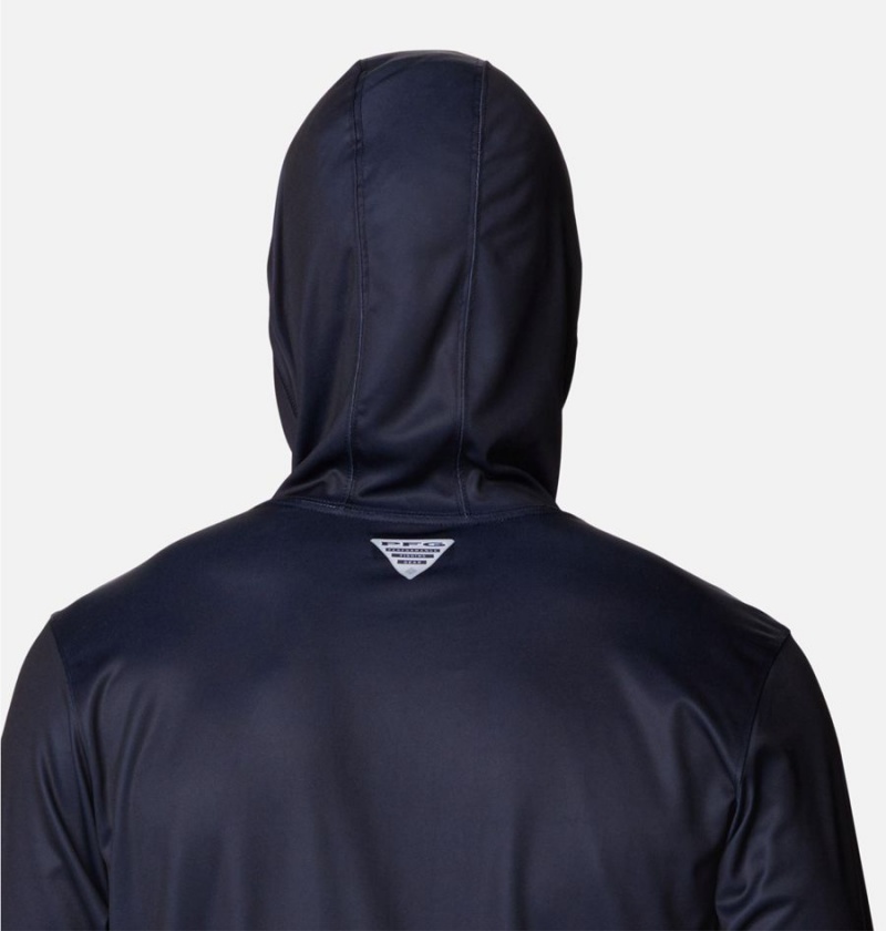 Columbia PFG Terminal Tackle Fish Flag Men's Hoodie Navy | VCIESO-684