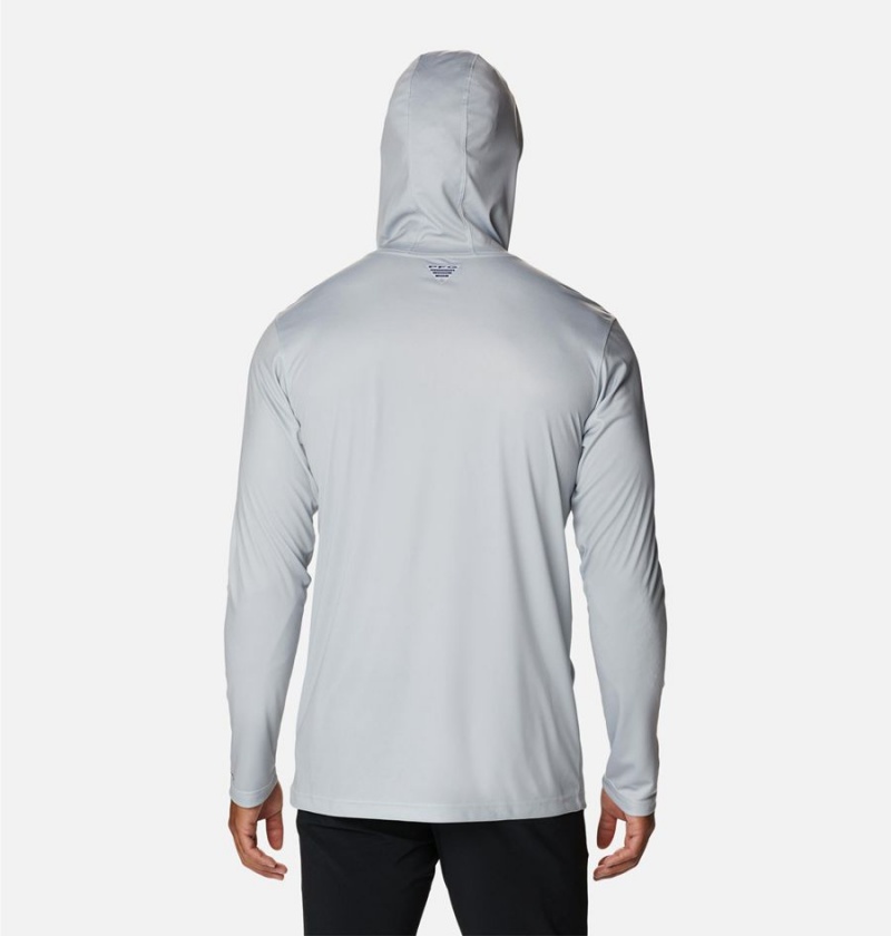 Columbia PFG Terminal Tackle Fish Flag Men's Hoodie Grey | QNBVLM-320